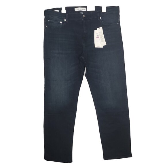 Calvin Klein Men's Straight Fit Jeans Boston Blue Black 38W x 34L - Picture 1 of 6